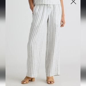 100% European Linen Wide Leg Pants 30" Inseam